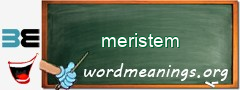 WordMeaning blackboard for meristem